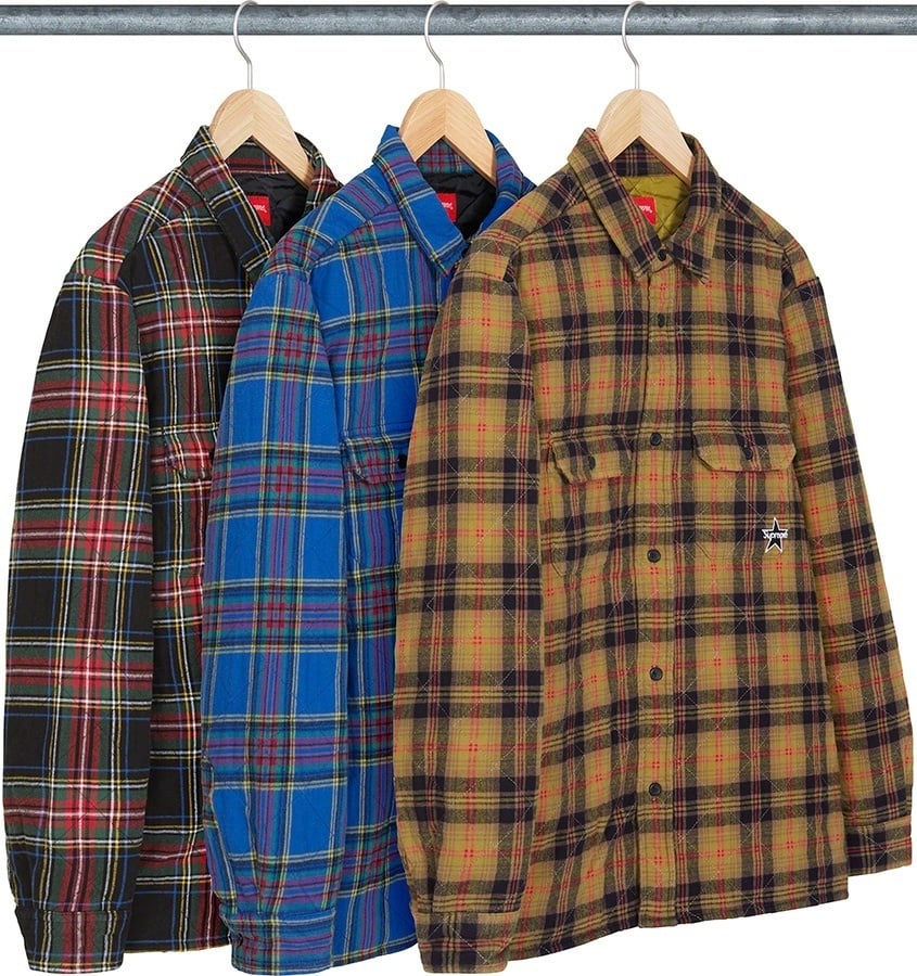 Quilted Plaid Flannel Shirt